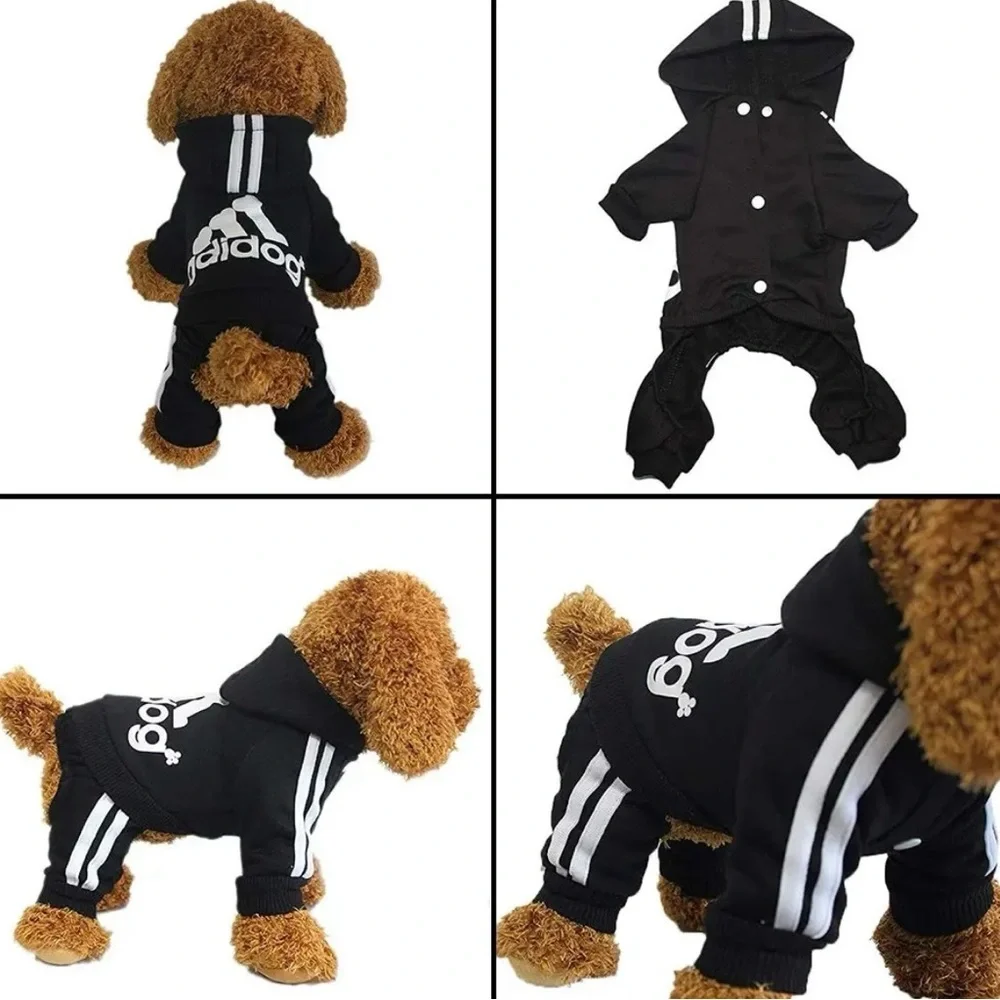 ADIDOG Tracksuit with Hoodie in Black - BRAND NEW